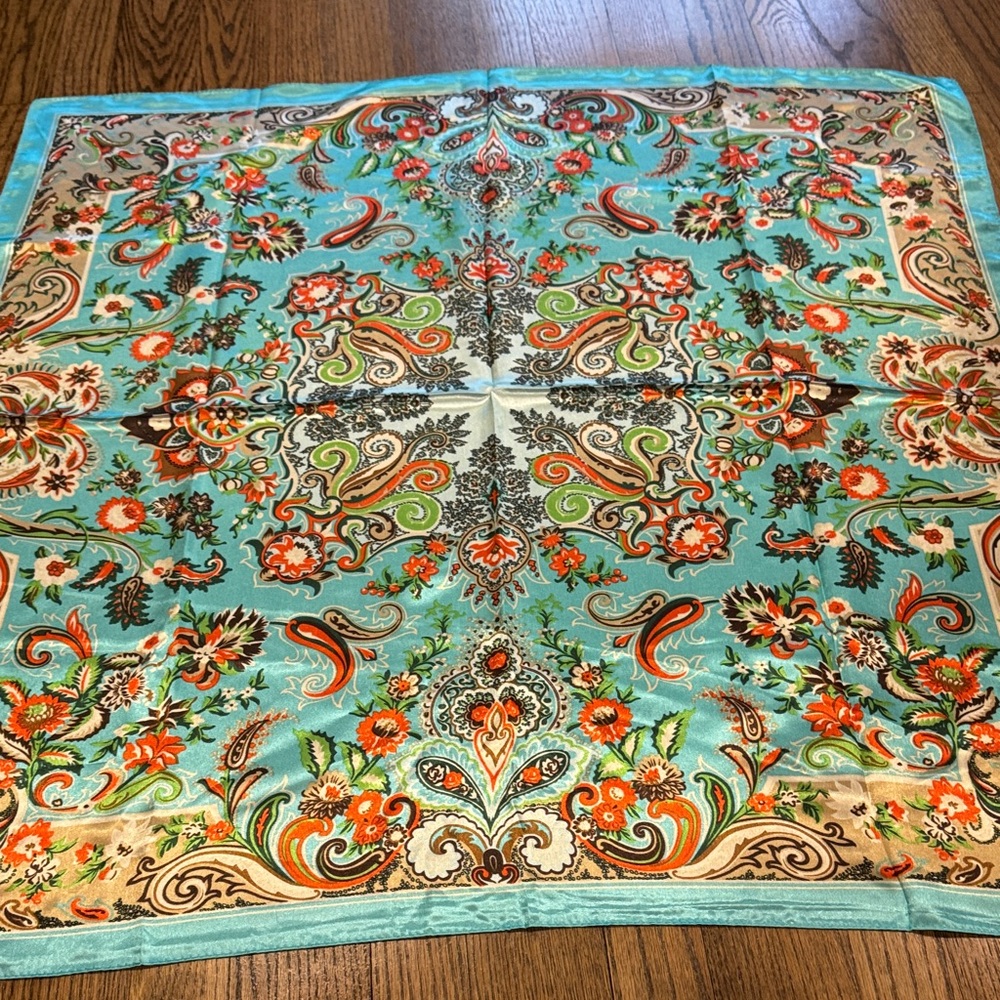 Floral Paisley Silky Scarf